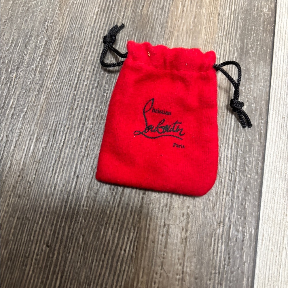 Christian Louboutin Scarlet Velvet Drawstring Bag